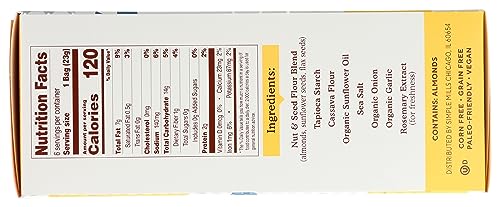 Image of Simple Mills Almond Flour Crackers, Fine Ground Sea Salt Snack Packs - Gluten Free, Vegan, Healthy Snacks, 4.9 Ounce (Pack of 1)