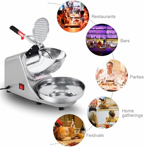 Machine de rasoir à glace électrique en acier inoxydable robuste 380 W - 7