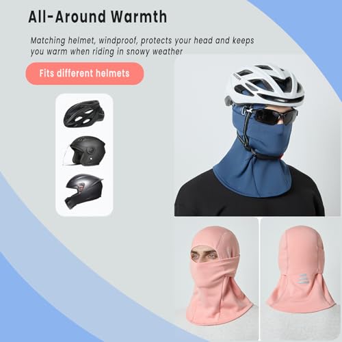 ub kcsxr Kälte- und Windschutzhauben für Männer und Frauen, Skimasken - für Winterlauf, Motorradfahren, Radfahren und Skifahren - Motorradhelm (rosa)