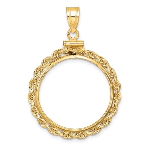 14k Gold Eagle Bezel Pendant