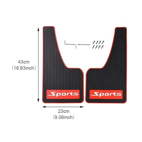 Image of JSCARLIFE 2Pcs Car Mud Flaps Fender Splash Guards, PVC Mudguard Fender Flares with Hardware Front and Rear, Universal Sports Mud Flaps Guards Splash, Exterior Accessories for Car Sedan SUV Trucks