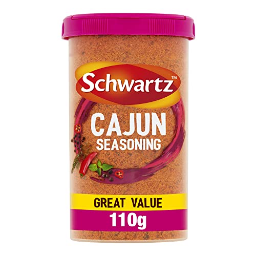 Schwartz Cajun Seasoning Drum 110 G Taste of Louisiana Spicy Heat With Chilli Powder Allspice and Thyme Versatile Spice Elevates Dishes Perfect for Adding to Rice Chicken & Potatoes