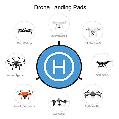 Drone Landing Pad Waterproof 75Cm/30'' Universal Landing Pad Accessories Fast-Fold Double Sided Quadcopter Landing Pad For Rc Drones Helicopter Pvb Drones Dji Mavic Pro Spark #TOP5