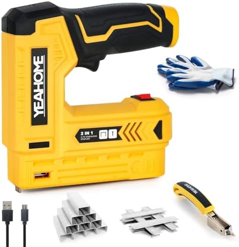 Electric Stapler Lithium-ion CordlessNail Gun Staple Gun Nailer Stapler Furniture Diy Tool Wood Frame Multitool Nail Stapler Gun - View #8