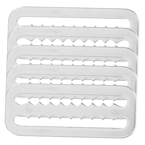 Toddmomy Stainless Steel 316l Diving Weight Belt Buckle 5pcs Snorkelling Weight Belt Keeper Diving Webbing Keeper Easy Adjustment