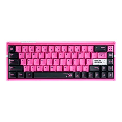 Image of ATK RS6 Ultra+ 65% Wired Mechanical Gaming Keyboard, Aluminum Magnetic Switch, 8K Polling Rate, 0.08ms Ultra-Low Latency, 5-Layer Acoustic Padding, RGB Backlit, for PC Mac - Sakura Warrior