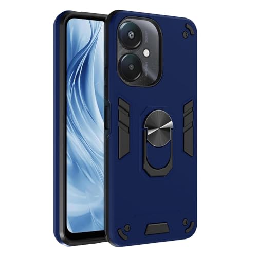 Image of AIBEX Armor Back Cover Compatible for Redmi 13C 5G| Rugged Shockproof Case with Ring Holder & Kickstand | Military-Grade Protection | Magnetic Car Mount Compatible