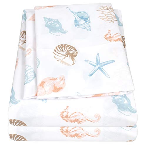 Colección de sábanas 1500 Supreme Kids – Divertidos juegos de sábanas coloridos y cómodos para niños y niñas – Bolsillo profundo, sin arrugas, ropa de cama suave y acogedora – Individual, conchas