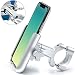 Produktbild HNOOM Handyhalterung Fahrrad, Universal Motorrad Handyhalterung, Aluminium Handyhalter mit 360° Drehbar, Anti-Shake Fahrradhalterung Kompatibel für 4.0-6.8 Zoll Smartphones (Silber)