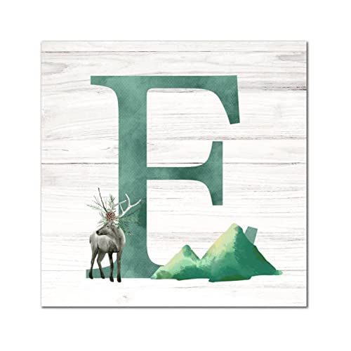 Décoration murale en bois monogramme E aux finitions soignées 30cm