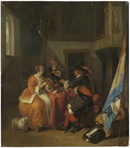 Gabriel Metsu toile d'art impression premium portrait de maîtres