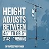 Shure by Gator Deluxe Tripod Mic Stand with Telescoping Boom and Pistol Grip One-Handed Clutch, black (SH-TRIPODSTANDTBMDX) #5