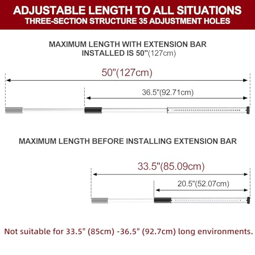 image for AceMining Sliding Door Security Bar,Heavy Duty Sliding Patio Door Lock