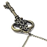 U2U Personalized Laser Engraved Name Steampunk Crown Key Necklace - Vintage Alloy Pendant with 2 Chains - Cosplay Accessory Jewelry (0236)