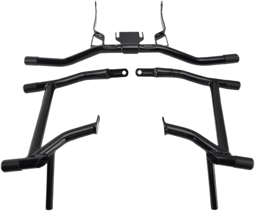 Engine and Saddlebag Guard Frame Anti Crash Bumper Kit Black Compatible with FLHT FLHX 14 23