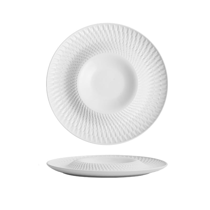 Talerz obiadowy talerze do naczyń 25 cm japoński hotel restauracja zachodnia zastawa stołowa biały ceramiczny talerz na przystawki deser ciasto naczynie talerz do układania w stos talerze obiadowe