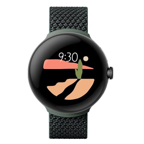 Image of Google Pixel Watch 41mm Smartwatch with WiFi, GPS, BT and Heart Rate Monitor in Bulk Packaging (Woven Ivy)