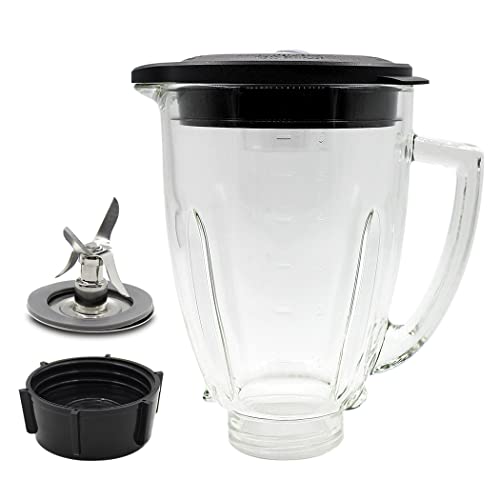 Anbige Replacement parts 6-Cup Glass Jar With Blade, Gasket,