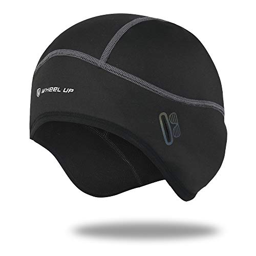Cycling Hat Caps,Bike Skull Cap Helmet Liner Winter Fleece Beanie Running Hat Bicycle Cap Headgear Black