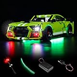 VONADO LED Light Kit Compatible with Lego Technic Ford Mustang Shelby GT500 42138, DIY Lighting for Mustang 42138 (NO Model, ONLY Light)