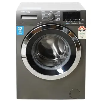 Voltas Beko 7.0kg 5 Star Front Load Washing Machine (WFL7012VTAC, Manhaten Grey), Steam Wash,Stain Expert