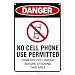 No Cell Phone Use Permitted Sign, 10x7 Rust Free .040 Aluminum, UV Printed, Easy to Mount Weather Resistant Long Lasting Ink Made in USA by SIGO SIGNS