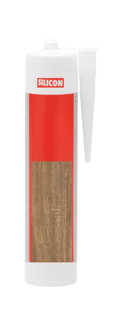 Silicone acrylique à l'eau sans solvant pour bois - Scellant bois pour trous, fissures et fentes - Chêne moyen
