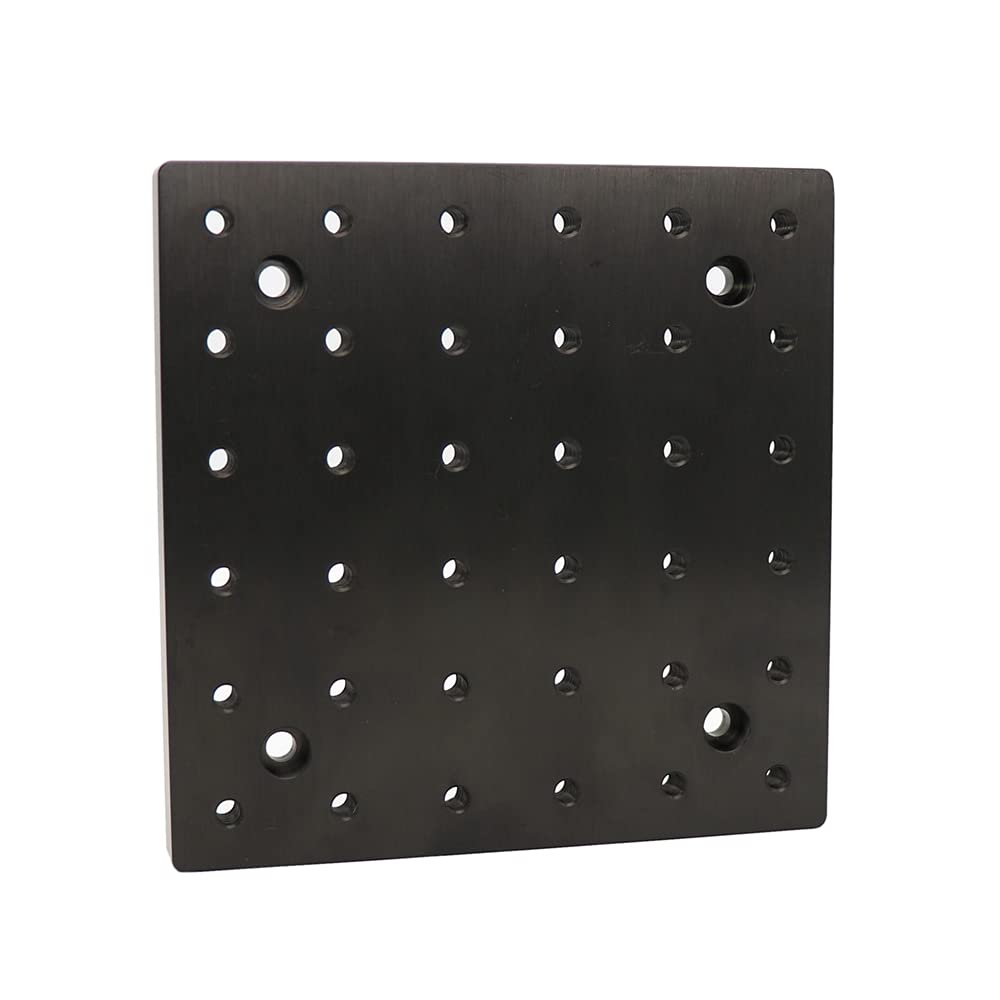 Optical Plate Flat Aluminum Honeycomb Breadboard Experimental Vibration Isolation Platform Workbench M6 Tapped Mounting Holes (150X150X12MM)