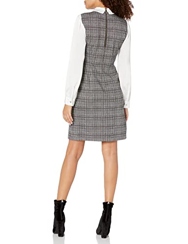 Image of Tommy Hilfiger Women's Long Sleeve Collared Peter Pan Shift Mini Dress