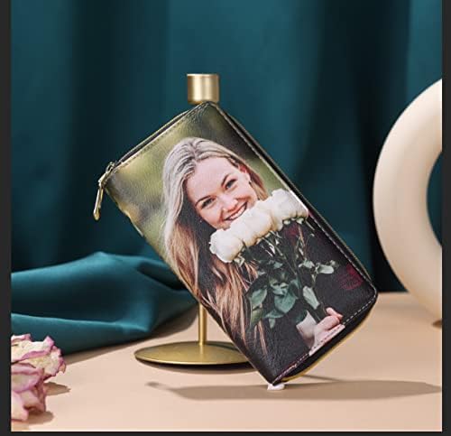 Gemszoo Custom Photo Wallet Personalized Pu Leather Picture Zipper Purse Credit Card Clutch (Large) - Image 5
