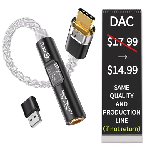 Adaptateur audio USB C DAC haute résolution avec amplificateur casque