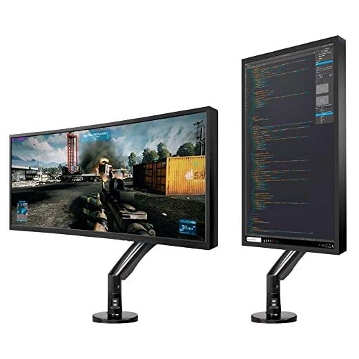 Suporte Articulado De Mesa Full Motion Com Pistão A Gás Para Monitores De 20” A 35” - Professional Series - Preto - F100A