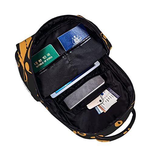 Grand sac à dos décontracté avec compartiment ordinateur portable noir - 5