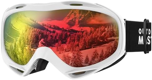 OutdoorMaster OTG Ski Goggles - Over Glasses Ski/Snowboard Goggles for Men, Women & Youth - 100% UV Protection