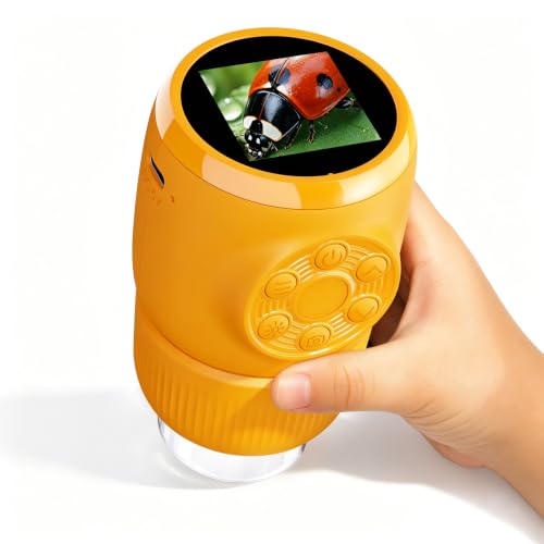 Digitales Mikroskop für Kinder, 1000X, Foto & Video (Gelb) – Ansicht 1