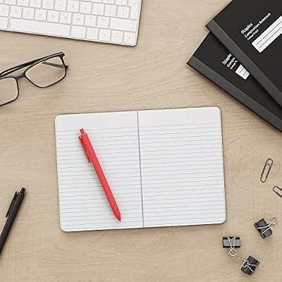 STAPLES Mini Composition Notebook, 5 x 7, College Ruled, 80 Sheets, Black