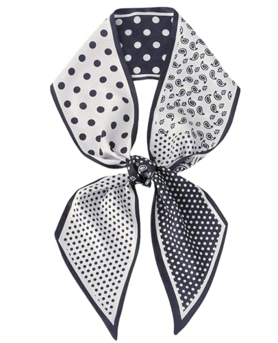 MEDUOLA Pañuelos Largos de Satén Para Mujer con Estampado Floral y Tacto de Seda Elegantes y Versátiles Para Vestir y Abrigos,Múltiples modelos 3