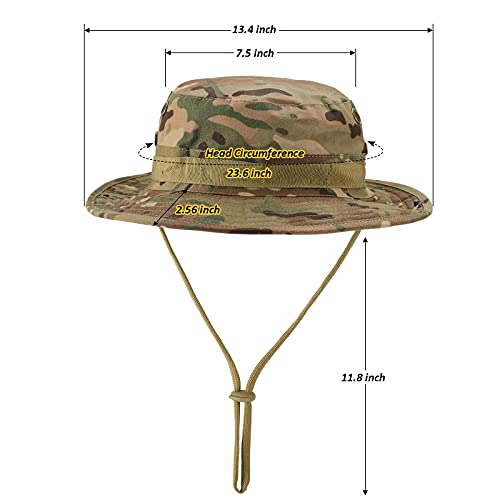 Frtkk Military Boonie Hat Tactical Adjustable Boonie Hats For Men Women Hunting Fishing Outdoor Safari Sun #TOP6