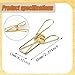HWAQHDYL Rurili 20 Pieces Metal Wire Hollow Out Multi-Purpose Utility Clips Invoice Bill Paper Clips Clothespins Hanging Clips for Office School Home Use (Gold)