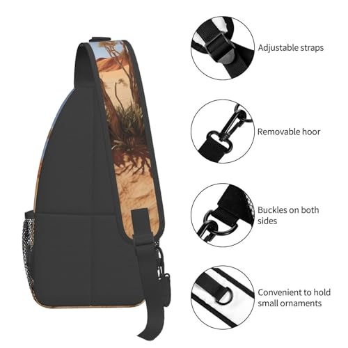 Sling Bag para Hombre y Mujer Color Negro miniatura 4