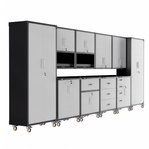 FLIXELIO 10-Piece Garage Storage Cabinets System Heavy Duty Workshop Set