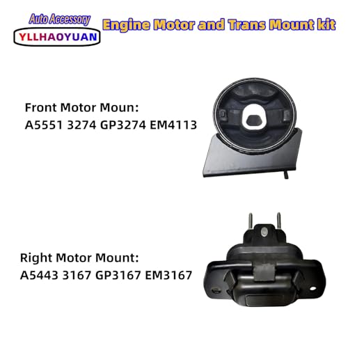 Yllhaoyuan YYAA17 Engine Motor Mount Set Compatible With 2011 2012 2013 2014 2015 2016 2017 2018 2019 Do-Dge Journey 3.6L Fwd 2011 2012 2013 2014 Do-Dge Avenger Chrysler 200 3.6L A5551 A5443 A5632 A5543 thumb #4