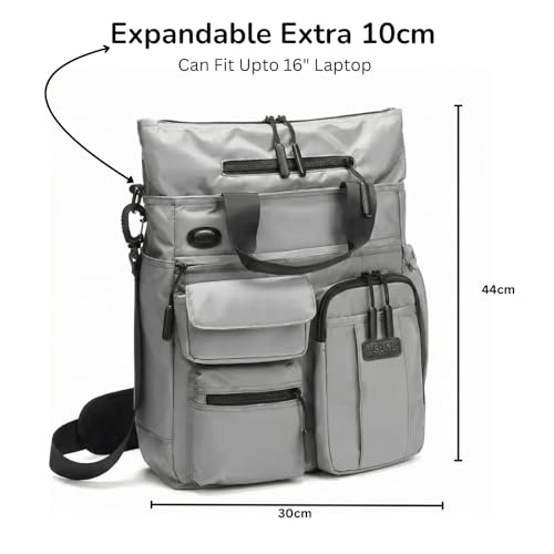 Image of USUAL EdgeWise Laptop Bag for Men Office Use | 15.6 /16 Inch Laptop Sleeve (16 Inch+) | Water Resistant Messenger Briefcase | Executive Office Bag | Side Laptop Bag for men | Detachable Shoulder Strap