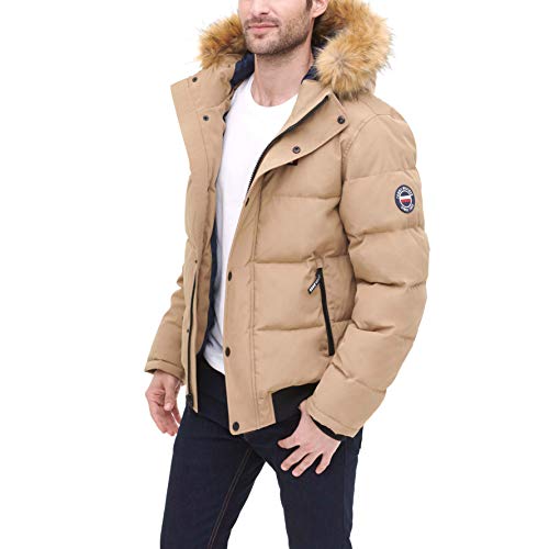 Image of Tommy Hilfiger Men's Arctic Cloth Quilted Snorkel Bomber Jacket (Standard and Big & Tall)