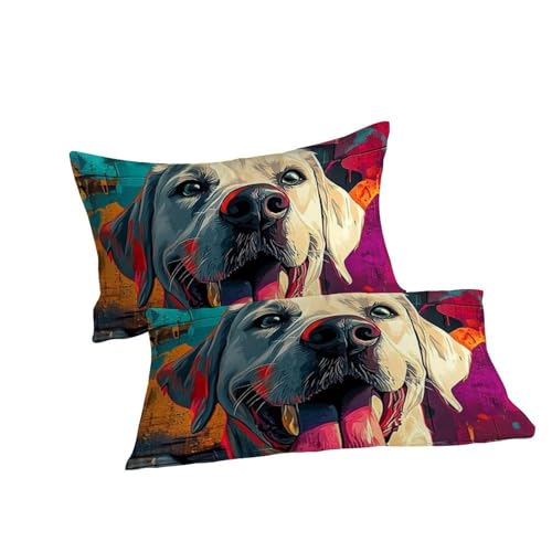 Housse de couette Le Chien Blanc microfibre douce et taies 3D - 7