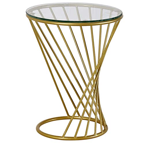 Tavolo da Pranzo Rotondo in Ferro battuto, Soggiorno, Camera da Letto, Moderno, Minimalista, tavolino, controsoffitto in Vetro, Oro