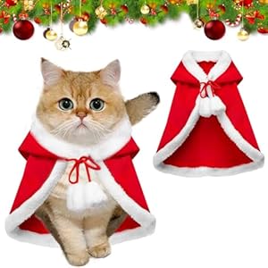 WELLXUNK® Disfraces para Perros Y Gatos Navidad, Disfraz para Mascotas Navidad, Capa De Mascota Navidad, Ropa Mascotas Navidad, Usado para Fiesta De Cosplay De Navidad para Mascotas (M2)