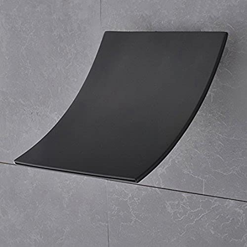 Bec de baignoire cascade noir pour robinet et système de douche mural