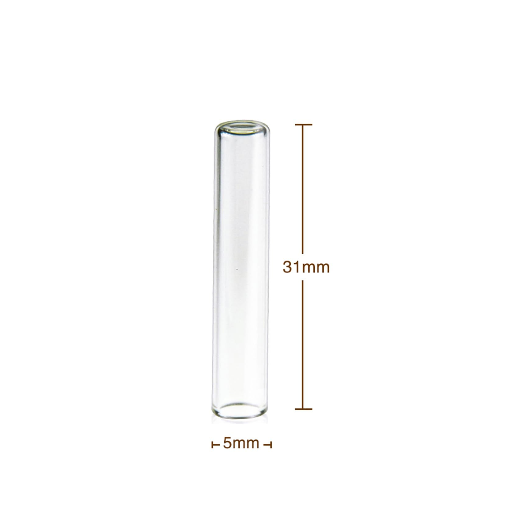 250ul Vial Inserts, 5x31mm Borosilicate Glass, Flat Base,100pcs
