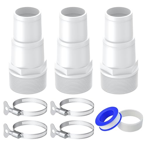 MUSCCCM Pool Hose Adapter Replacement 3 units 1.25 or 1.5 - Compatible with Hayward SPX1091Z7 or SPX1091Z4 Suitable for Ground Pool Pump Filter&Skimmer Universal Pool Hose Adapter Set